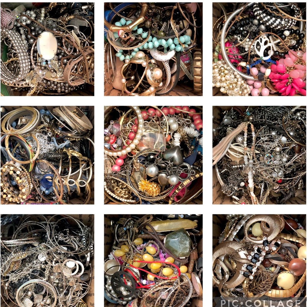 5 lb Jewelry Lot Craft Upcycle Mystery Box Harvest Repurpose Mixed Bulk Grab Bag